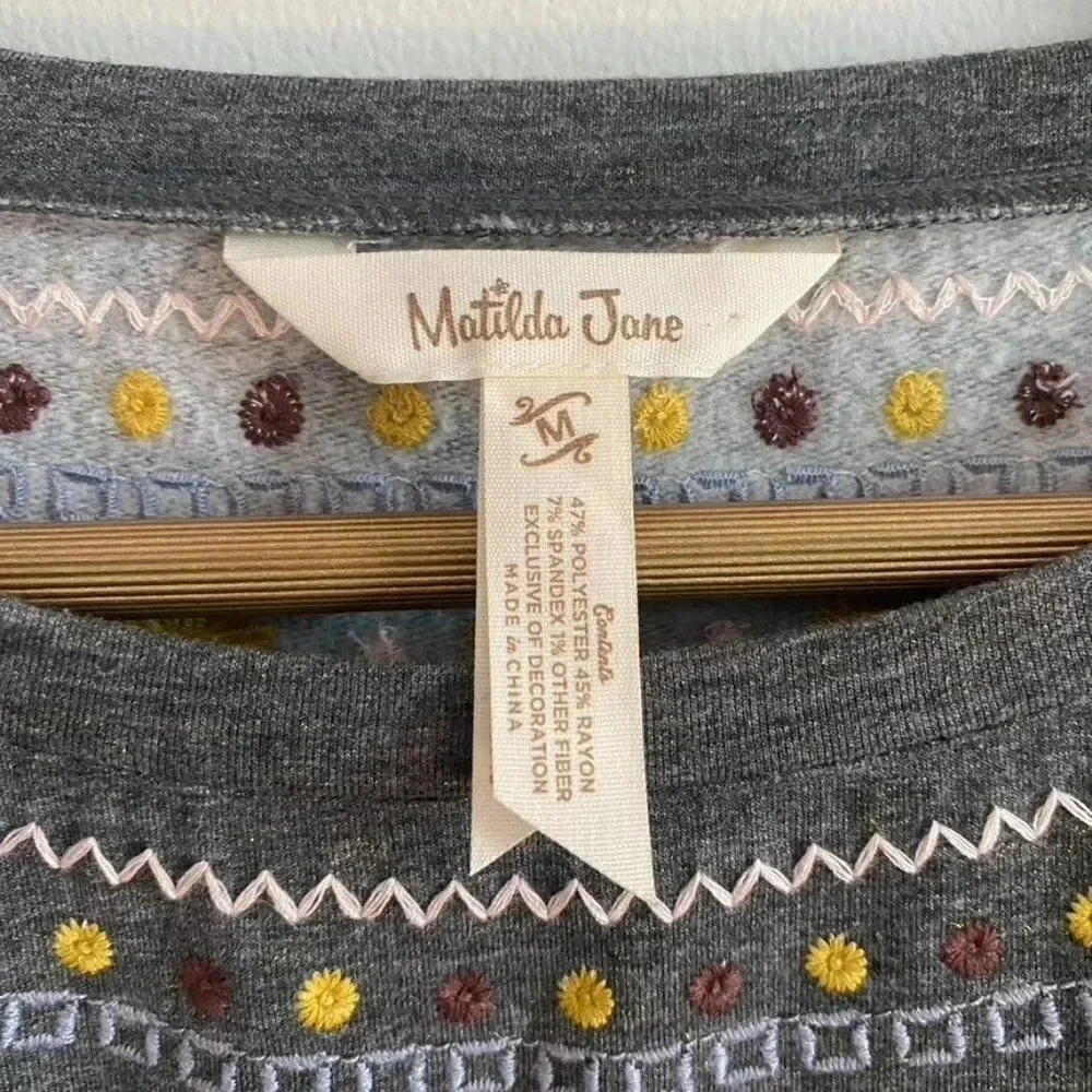 Matilda Jane Embroidered Sweatshirt Dress - Picture 6 of 11